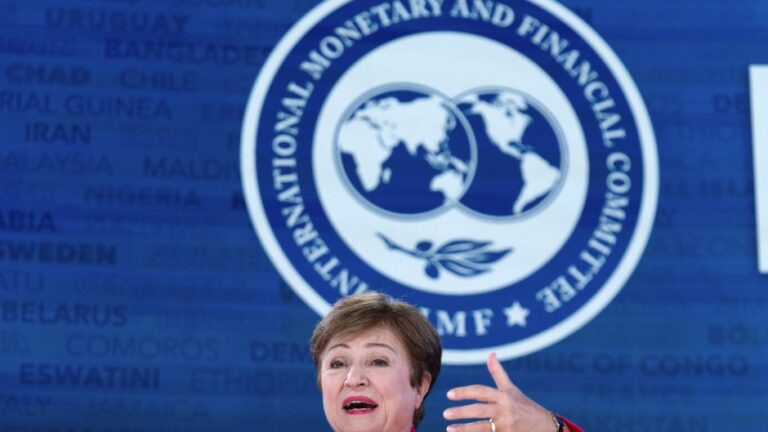 Kristalina Georgieva hablando sobre el ajuste económico en Argentina