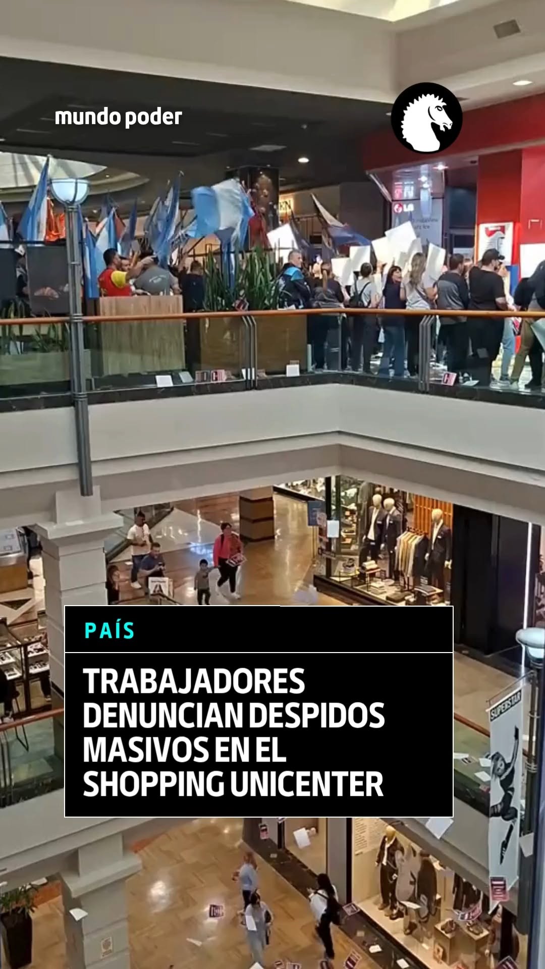 Protesta de trabajadores despedidos de Rodo en Unicenter