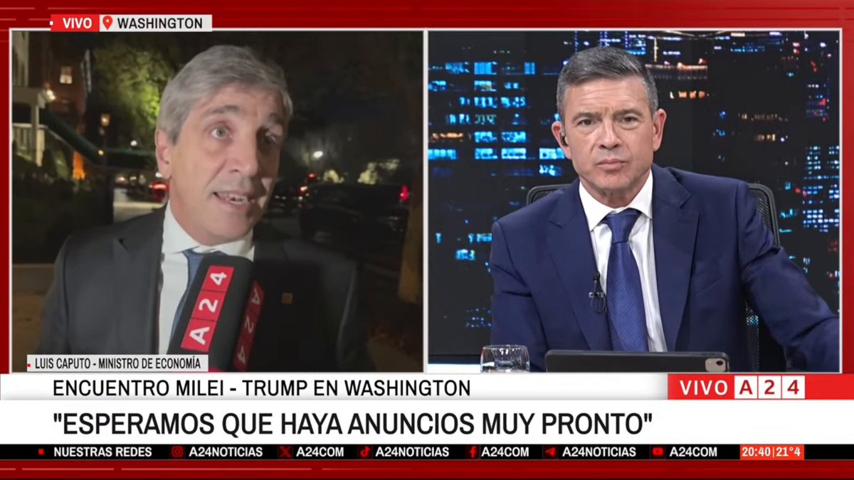 Luis Caputo en conferencia de prensa