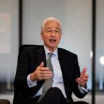 Javier Milei y Jamie Dimon CEO JPMorgan durante reunión en Argentina