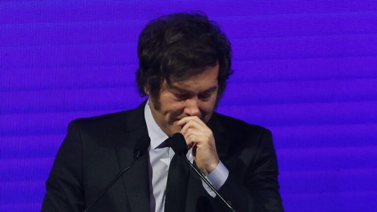 Milei durante la inauguración de la planta de Lamb Weston en Mar del Plata