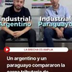 Gráfico ilustrativo sobre diferencias de impuestos entre Argentina y Paraguay