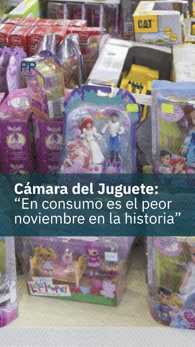 Juguetes en exhibición con baja venta en noviembre