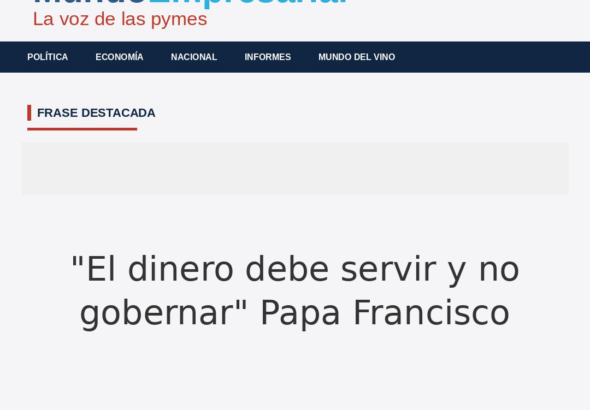 dinero - "El dinero debe servir y no gobernar" Papa Francisco