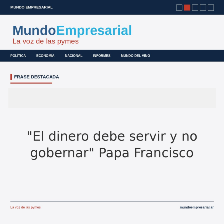 dinero - "El dinero debe servir y no gobernar" Papa Francisco