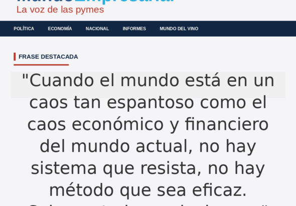 mundo - "Cuando el mundo está en un caos tan espantoso como el caos