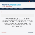 PROVERBIOS - PROVERBIOS 11:14. SIN DIRECCIÓN TE PIERDES. Y SIN PERSONAS
