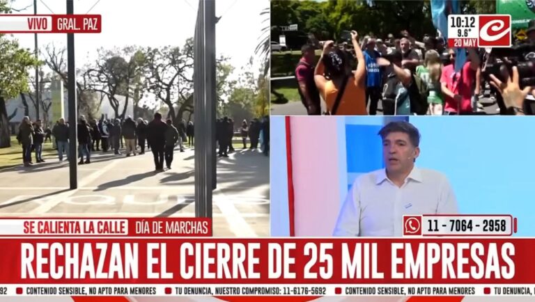 Trabajadores protestan contra el masivo cierre de las pequeña y medianas empresas: cerraron 25.000 pymes en la gestión de Milei