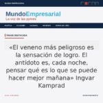 veneno - «El veneno más peligroso es la sensación de logro. El