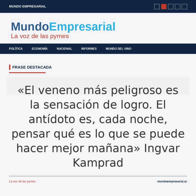 veneno - «El veneno más peligroso es la sensación de logro. El