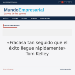 «fracasa - «Fracasa tan seguido que el éxito llegue rápidamente» Tom