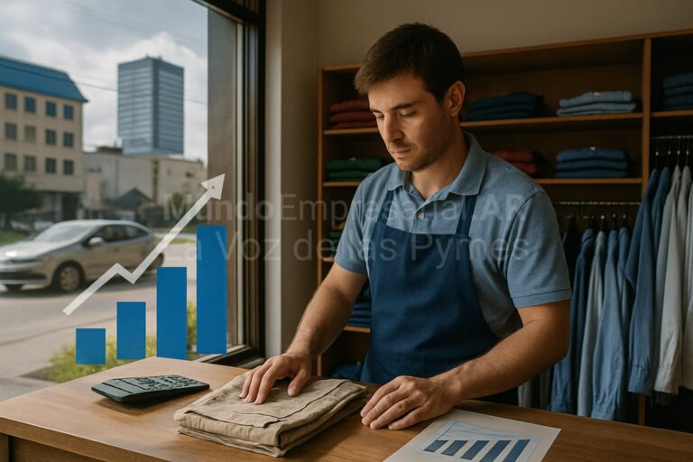 Empleada en un local comercial argentino — escala salarial de comercio 2026