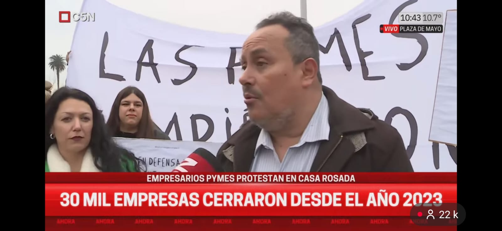 Diego Ojeda, presidente de ENAC, en vivo por C5N desde Plaza de Mayo