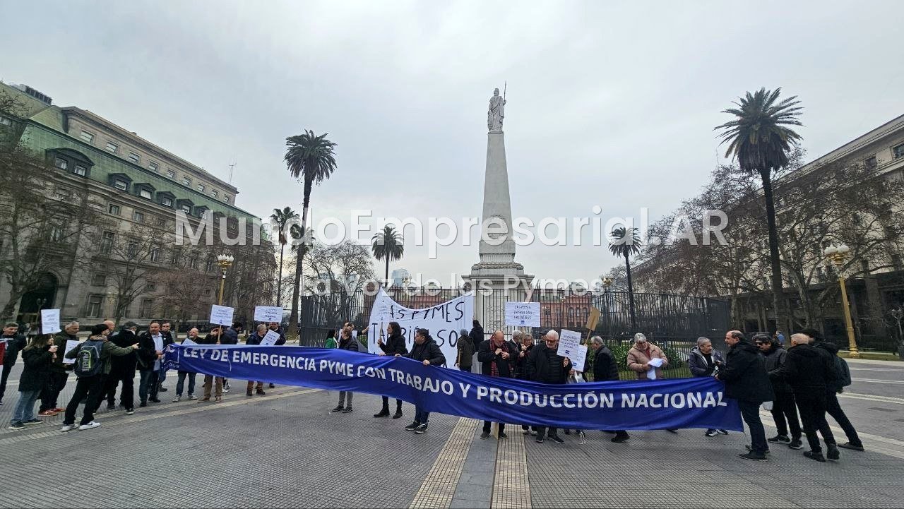 Las pymes llegan a Plaza de Mayo.